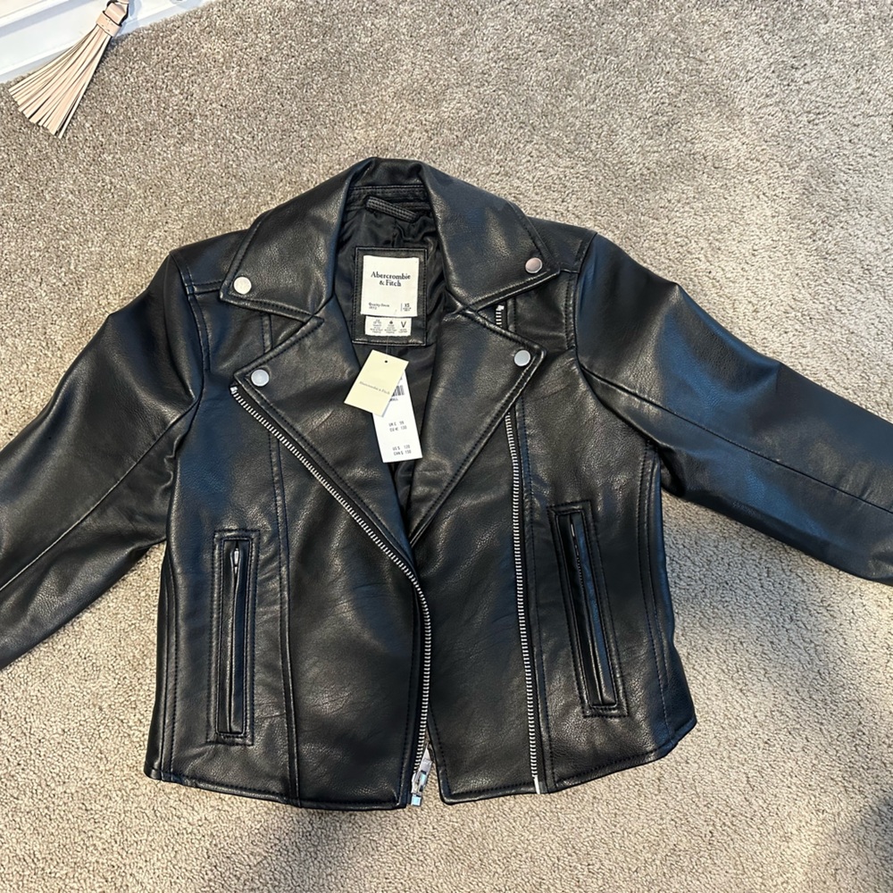 Abercrombie & Fitch Black Leather Jacket